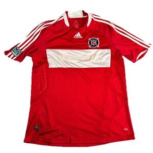 Chicago Fire Adidas Jersey Soccer Football Kit 2009 Men's SZ Large Home Red